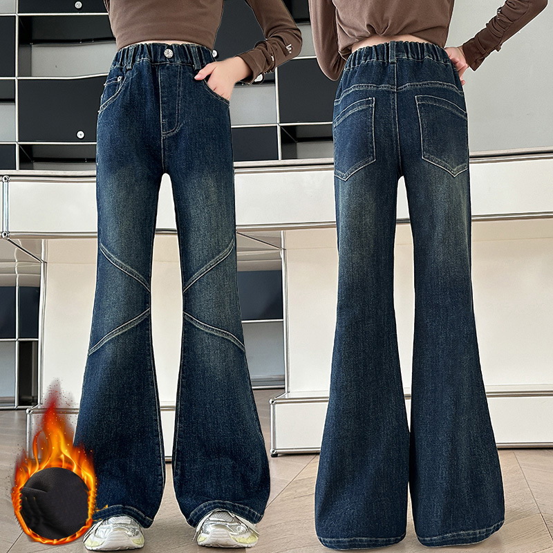 Corduroy Pant Warm - Casual Kids Winter Corduroy Lined Flare