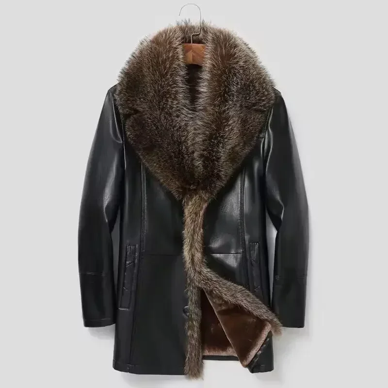 Haining Fur One Man with Wool  – Wool Coat Peacoat recenzja i cena